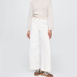 GAP Women's White Wide-Leg Jeans